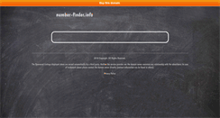 Desktop Screenshot of number-finder.info